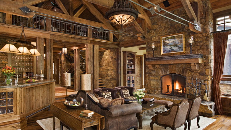 سبک روستیک در نشیمن منزل